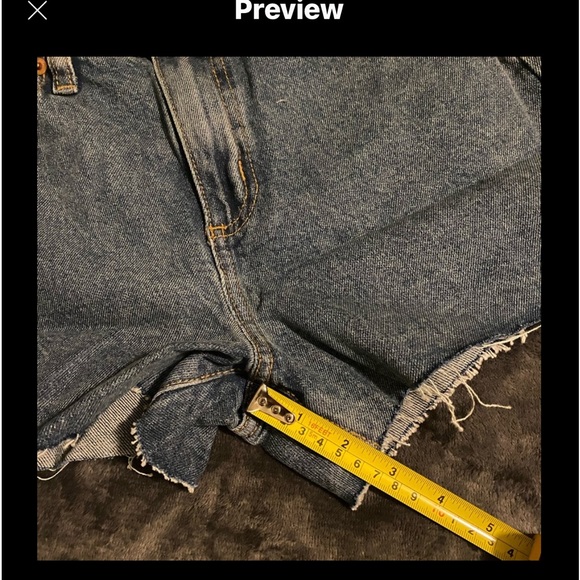 NEW PINK Brand high waisted raw hem denim shorts size 25. - Picture 5 of 10